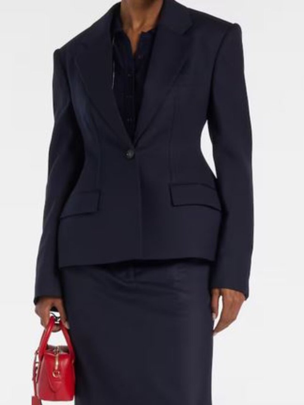 $2200 Stella McCartney Wool Navy Tailored Blazer IT42/US 6
